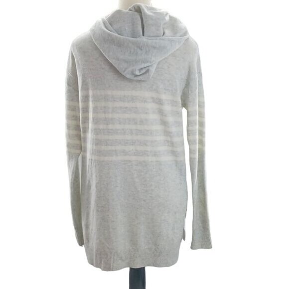 GAP Womens XS Gray Wool Zip Up Hoodie Sweater Long Sleeve Knit Cardigan - Picture 4 of 6